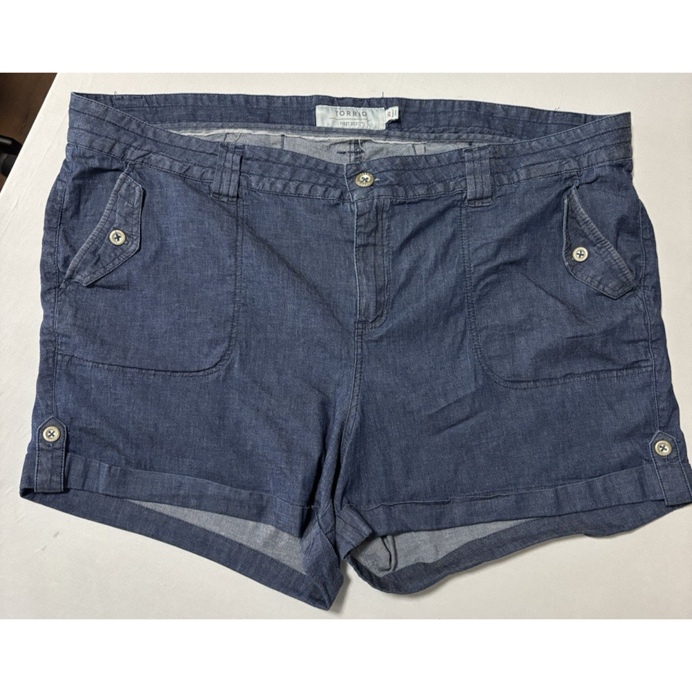Torrid First At Fit Women's 20 Lightweight Denim Shorts‎ Travel Vacation Summer